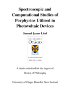 Spectroscopic and Computational Studies of Porphyrins Utilised in Photovoltaic Devices