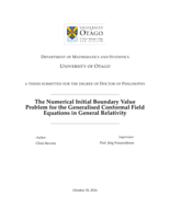 The Numerical Initial Boundary Value Problem for the Generalised Conformal Field Equations in General Relativity