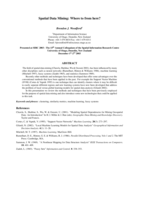 Spatial data mining: where to from here?