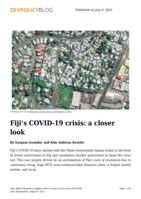 Fiji's COVID-19 crisis: a closer look