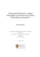Doing death differently? A digital ethnography of Aotearoa New Zealand death talking communities