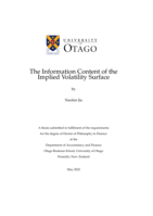 The information content of the implied volatility surface