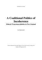 A Coalitional Politics of Incoherence: Ethical (Trans)masculinities in New Zealand