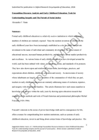 Foucauldian Discourse Analysis and Early Childhood Education: Tools for Understanding Inequity and The Pursuit of Social Justice