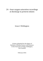 24 – hour oxygen saturation recordings at discharge in preterm infants