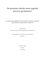 Do monetary shocks cause regional prices to go bananas?