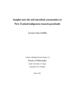 Insights into the soil microbial communities in New Zealand indigenous tussock grasslands