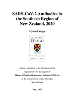 SARS-CoV-2 Antibodies in the Southern Region of New Zealand, 2020