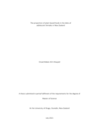 The proportion of plant-based foods in the diets of  adolescent females in New Zealand