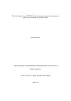 The relationship between FODMAP intake and acute gastrointestinal symptoms in adults with Irritable Bowel Syndrome (IBS)