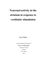Neuronal activity in the striatum in response to vestibular stimulation