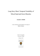 Long Story Short: Temporal Variability of Mixed Sand and Gravel Beaches