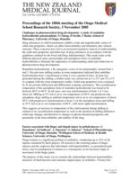 Proceedings of the 180th Otago Medical School Research Society Meeting; 3 Nov 2005