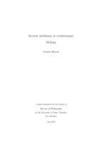 Inverse problems in evolutionary biology