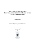 Trace metal limitation of phytoplankton growth in lakes of the Taupō Volcanic Zone
