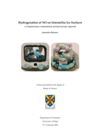 Hydrogenation of NO on Interstellar Ice Surfaces. A Complementary Computational and Spectroscopic Approach