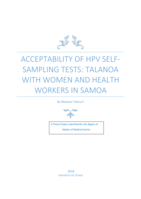 Acceptability of HPV self-sampling tests: Talanoa with women and health workers in Samoa