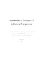 Social resilience: The impact of institutional arrangements