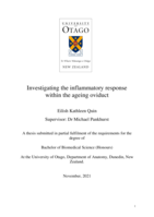 Investigating the inflammatory response within the ageing oviduct