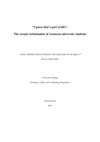 “I guess that’s part of life”: The sexual victimisation of Aotearoa university students