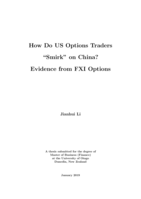 How Do US Options Traders "Smirk" on China? Evidence from FXI Options