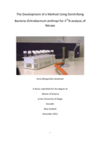The development of a method using denitrifying bacteria Ochrobactrum anthropi for δ15N analysis of nitrate