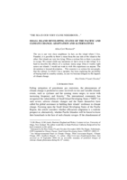 Small Island Developing States of the Pacific and Climate Change: Adaption and Alternatives