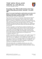 Proceedings of the 190th Otago Medical School Research Society Meeting; 1 Nov 2007