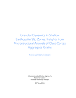 Granular Dynamics in Shallow Earthquake Slip Zones: Insights from Microstructural Analysis of Clast-Cortex Aggregate Grains