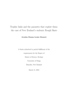 Trophic links and the parasites that exploit them: the case of New Zealand's endemic rough skate
