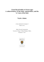 From flayed bodies to frozen eggs: A cultural history of the body, somatechnics, and the ‘re’-turn of the flesh