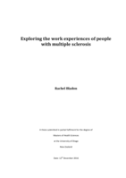 Exploring the work experiences of people with multiple sclerosis