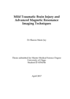 Mild Traumatic Brain Injury and Advanced Magnetic Resonance Imaging Techniques