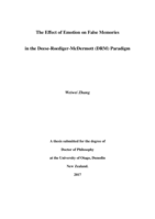 The effect of emotion on false memories in the Deese-Roediger-McDermott (DRM) paradigm