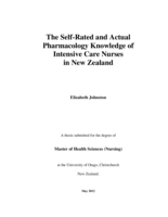 The Self-Rated and Actual Pharmacology Knowledge of Intensive Care Nurses in New Zealand