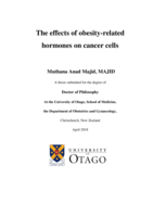 The effects of obesity-related hormones on cancer cells