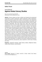 Against Global Literary Studies