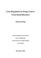 Gene Regulation by Drugs Used to Treat Mood Disorders