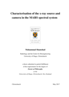 Characterisation of the x-ray source and camera in the MARS spectral system