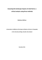 Assessing the landscape impacts of wind farms: a critical analysis using three methods