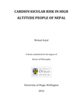 Cardiovascular risk in high altitude people of Nepal