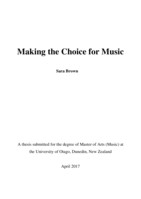 Making the Choice for Music