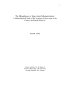 The Metaphysics of Space-time Substantivalism: A Methodological Study of the Structure of Space-time  in the Context of General Relativity