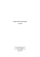 Gender and the School Formal