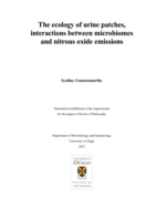 The ecology of urine patches, interactions between microbiomes and nitrous oxide emissions