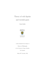 Theory of cold dipolar and toroidal gases