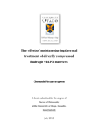 The effect of moisture during thermal treatment of directly compressed Eudragit ®RLPO matrices