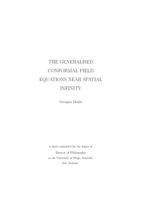 The Generalised Conformal Field Equations Near Spatial Infinity