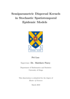 Semiparametric dispersal kernels in stochastic spatiotemporal epidemic models