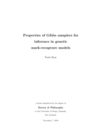 Properties of Gibbs samplers for inference in genetic mark-recapture models